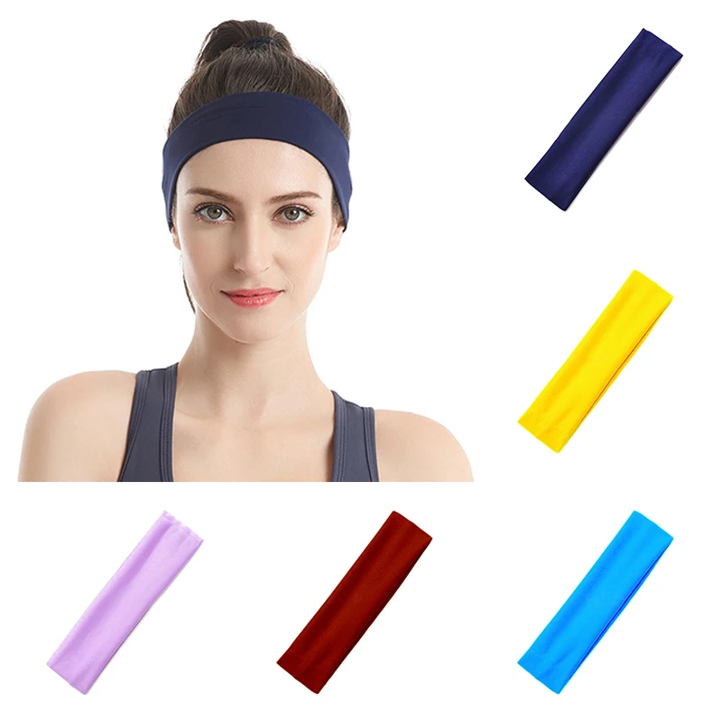 

Stretch Cotton Ladies Face Wash Makeup Headband Fashion Running Fitness Yoga Headband Solid Color Simple Candy Color Headband