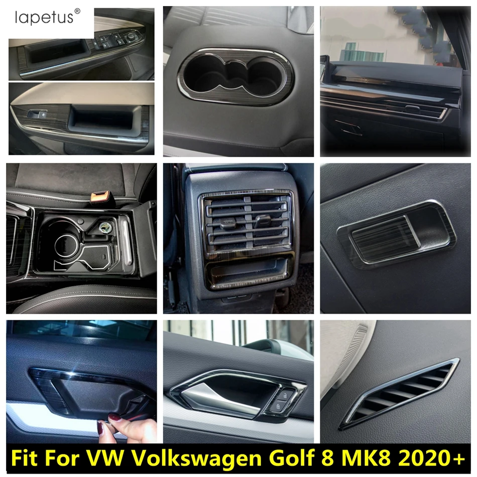 

AC Air Conditioning Panel Door Handle Bowl Frame Cover Trim Stainless Steel Accessories For VW Volkswagen Golf 8 MK8 2020 - 2022