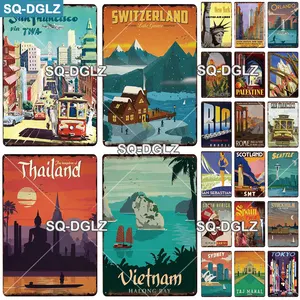 Металлический жестяной знак с изображением Тайланда, винтажный декор, SQ-DGLZ