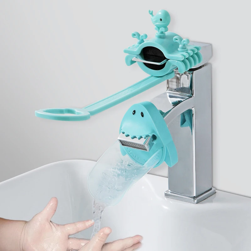 

Newly Cartoon Faucet Extender Water Guide Chutes Splash Proof Water Nozzle Extender Sink Handle Extender CLA88