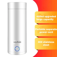 Mini Electric Kettle Portable Water Boiler Heating Coffee Tea Kettle 3in1 Thermal Cup Keep Warm Kitchen Appliance Water Bottle