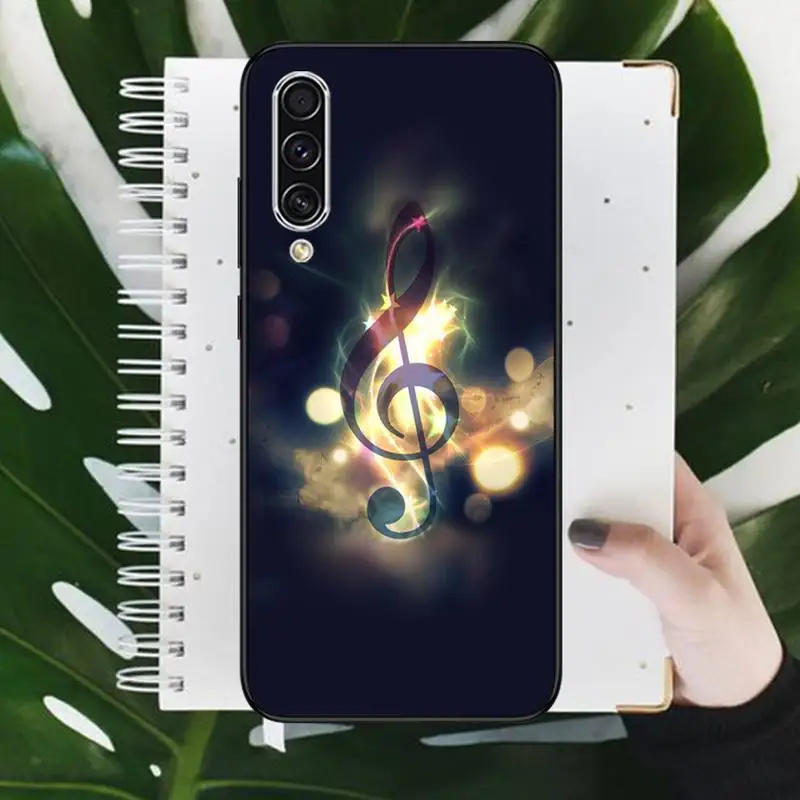 

Music notes Phone Case For Samsung A20 A30 30s A40 A7 2018 J2 J7 prime J4 Plus S5 Note 9 10 Plus