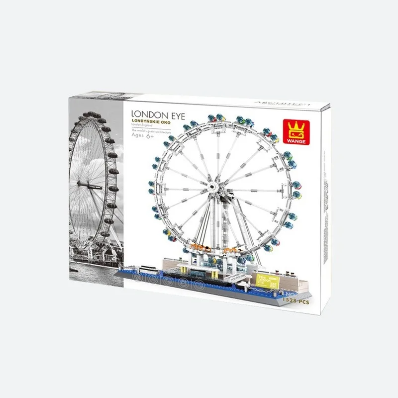 

1528 PCS City The London Eye Ferris Wheel Building Blocks Creator Street View England Moc Model Educational Construction Toy