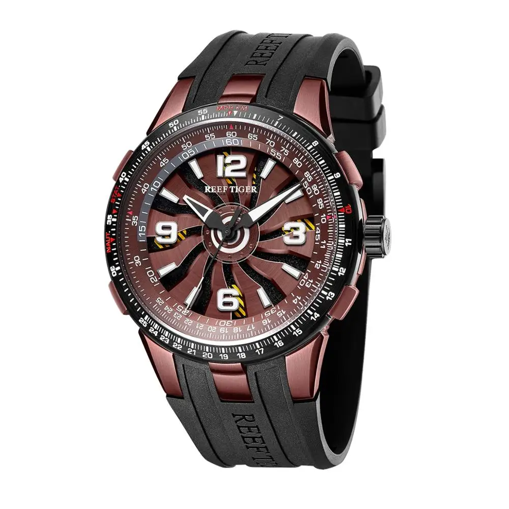 Мужские наручные часы мужские автоматические Reef Tiger модные спортивные