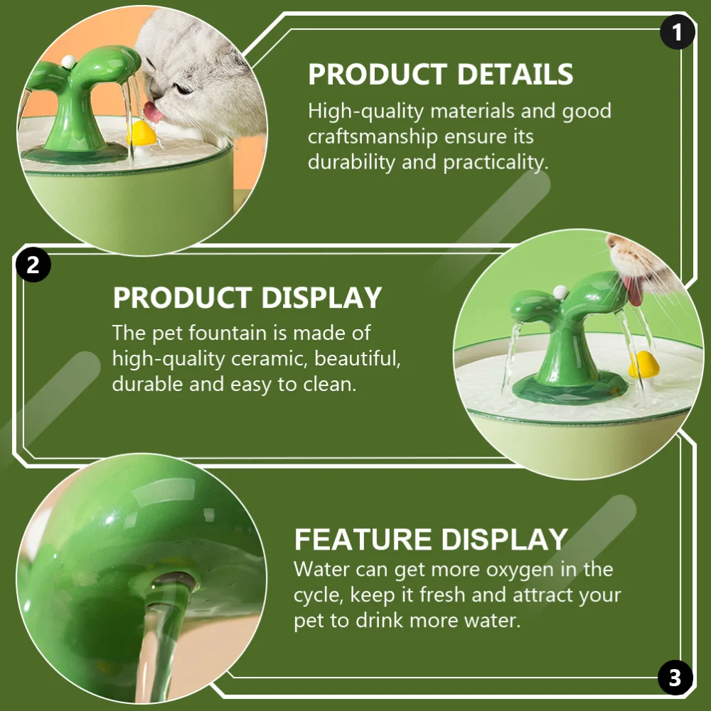 

Ceramic Pet Drinking Fountain Lovely Pet Water Dispenser Practical Pet Supply