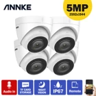 Камера ANNKE C500 Ultra HD, 5 Мп, POE, IP67, Погодостойкая, сетевая, белая купольная, 2,8 мм EXIR, ночное видение, с оповещением по электронной почте