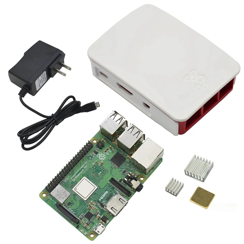 4 в 1 для Raspberry Pi 3 Model B + (плюс) Abs чехол 5V 2.5A Мощность адаптер 3B