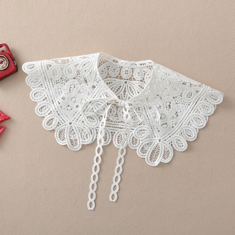 

Fashion Fake Collar Shawl for Women Shoulder Wrap Necklace Lapel Blouse Embroidery False Collars Female Shirt Detachable Collar