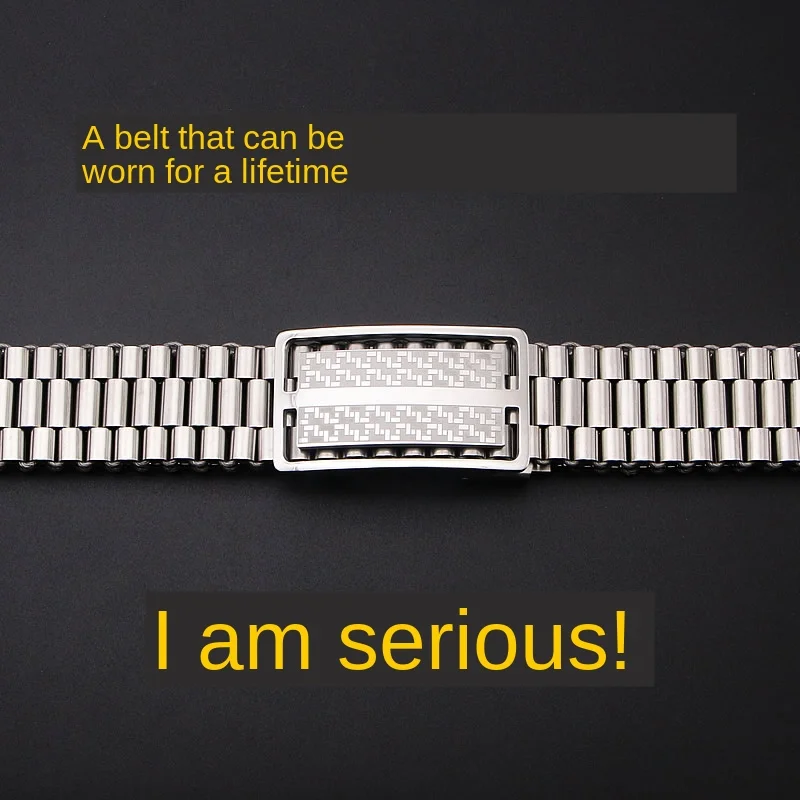 Мужской ремень с автоматической пряжкой из нержавеющей стали 140/130 см | Аксессуары