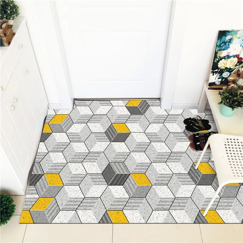 

Indoor PVC Doormat Outdoor Entrance Porch DIY Cut Floor Carpet Mat Mud-removing Sand-stripping Area Rugs Carpets for Living room