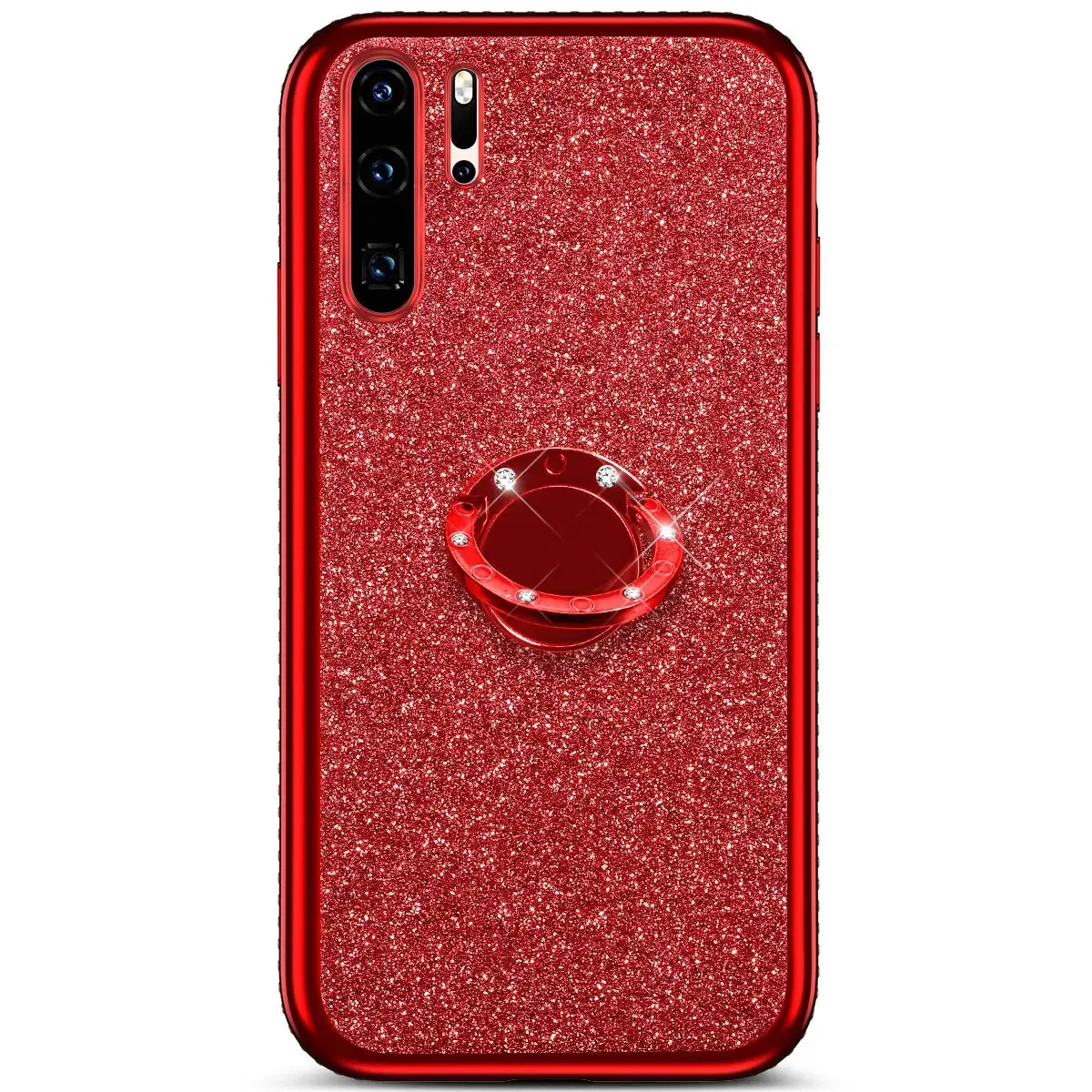 Алмазный Мягкий блестящий чехол HONOR 7X 8X mate 20 10 Finger Ring Cover для HUAWEI P20 Lite P30 Pro P Smart Z P10 Nova 3 3i