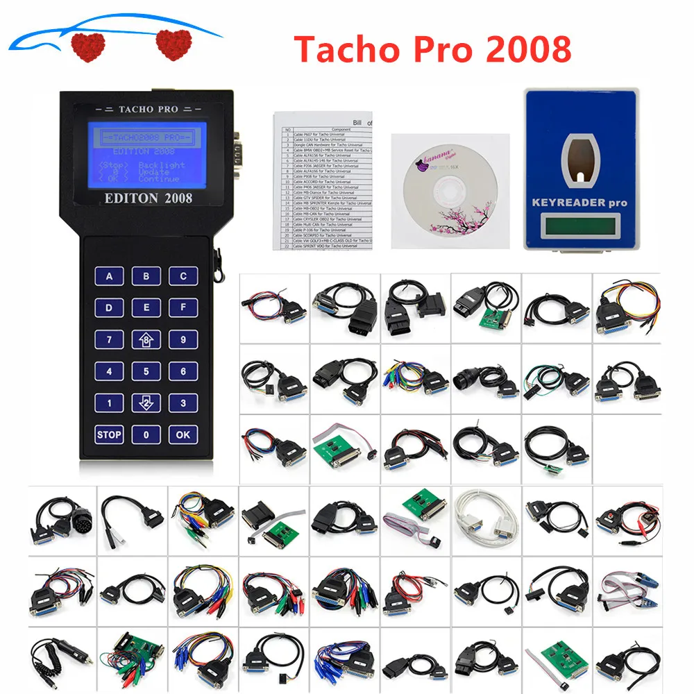 Tacho Pro 2008 Unlock tacho pro одометр коррекция пробега Тахометр Универсальный Даш