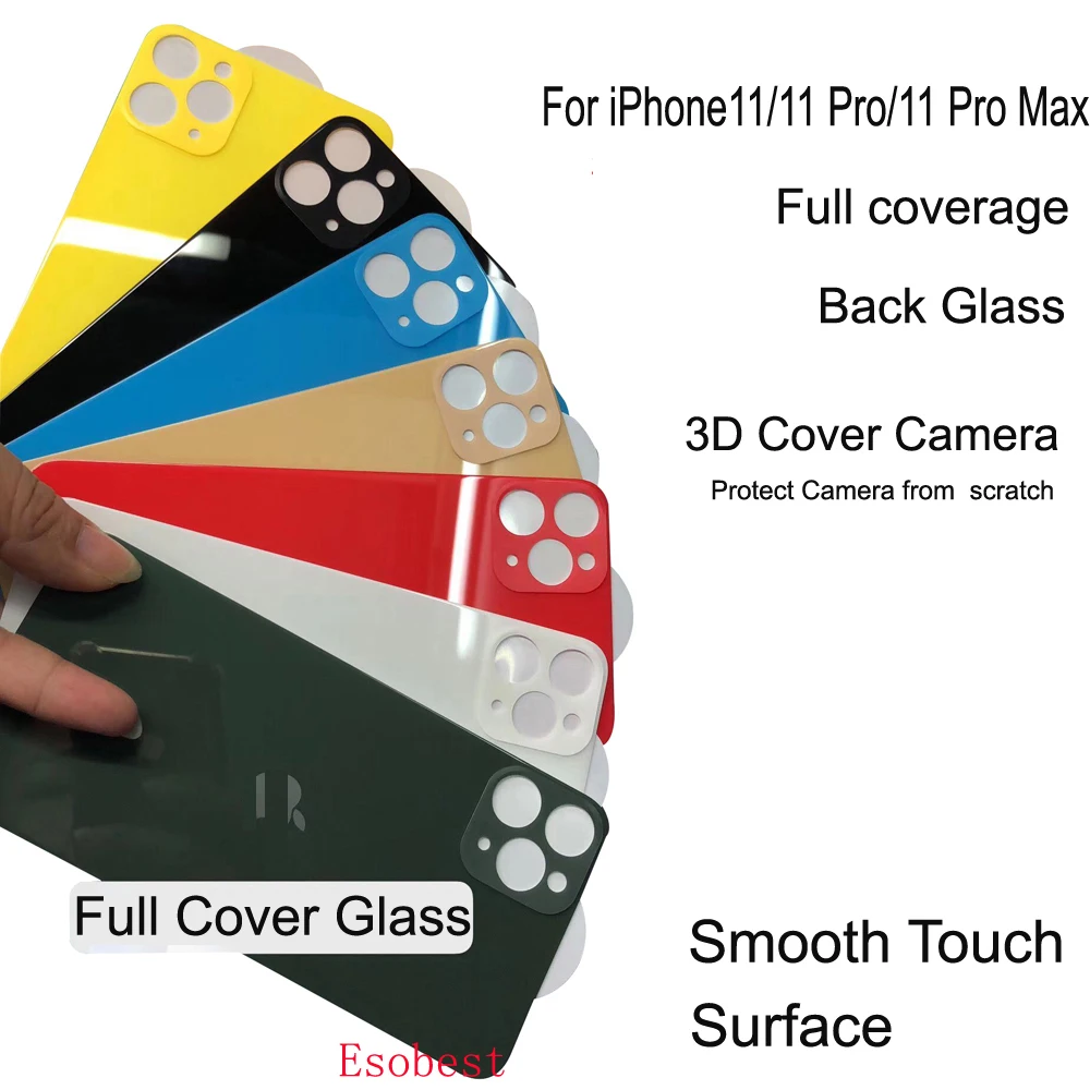 Esobest Новинка заднее стекло для iphone11 pro max полное покрытие Задняя стеклянная Защита