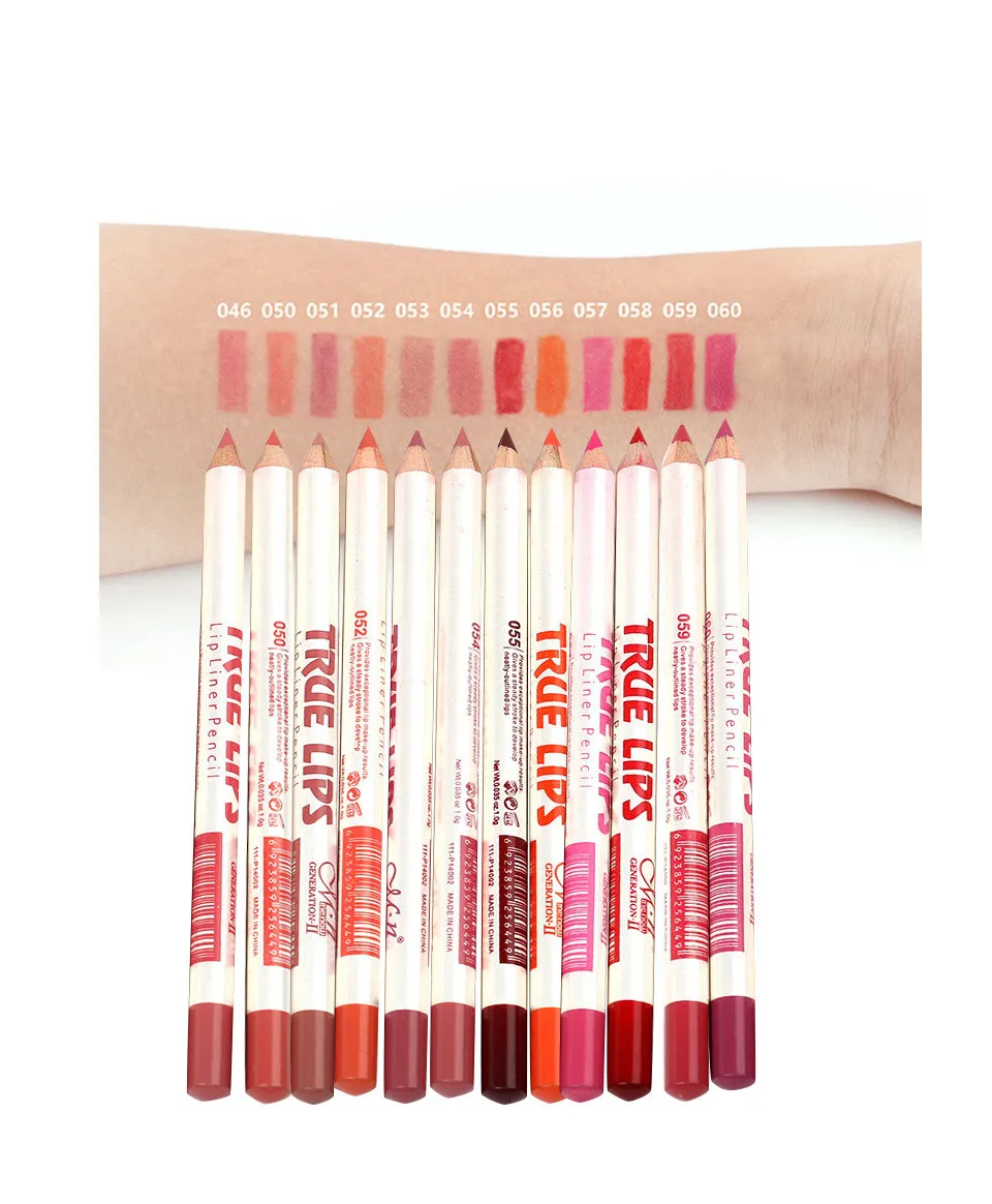 12 цветов/набор подводка для губ Многофункциональный Карандаш долговечный