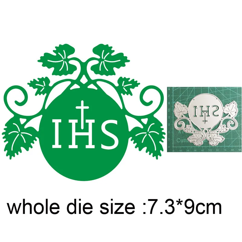 

Grapevine IHS Frame New 2021 Metal Cutting Dies for DIY Scrapbooking Paper and Card Making Decorative Embossing Dies Craft dies