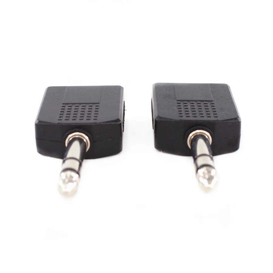 FODOCOR 1 шт. 6 35 мм 1/4 &quotстереофонический штекер для двух 1/4&quot Женский разъем аудио