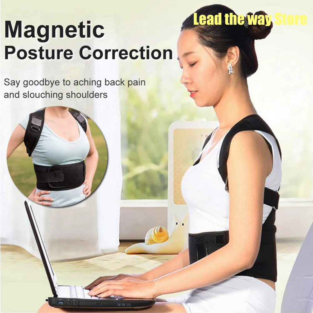 

Orthopedic Back Posture Corrector Men Women Magnetic Belt Shoulder Back Brace Support Posture Correction Shoulder Support Belt