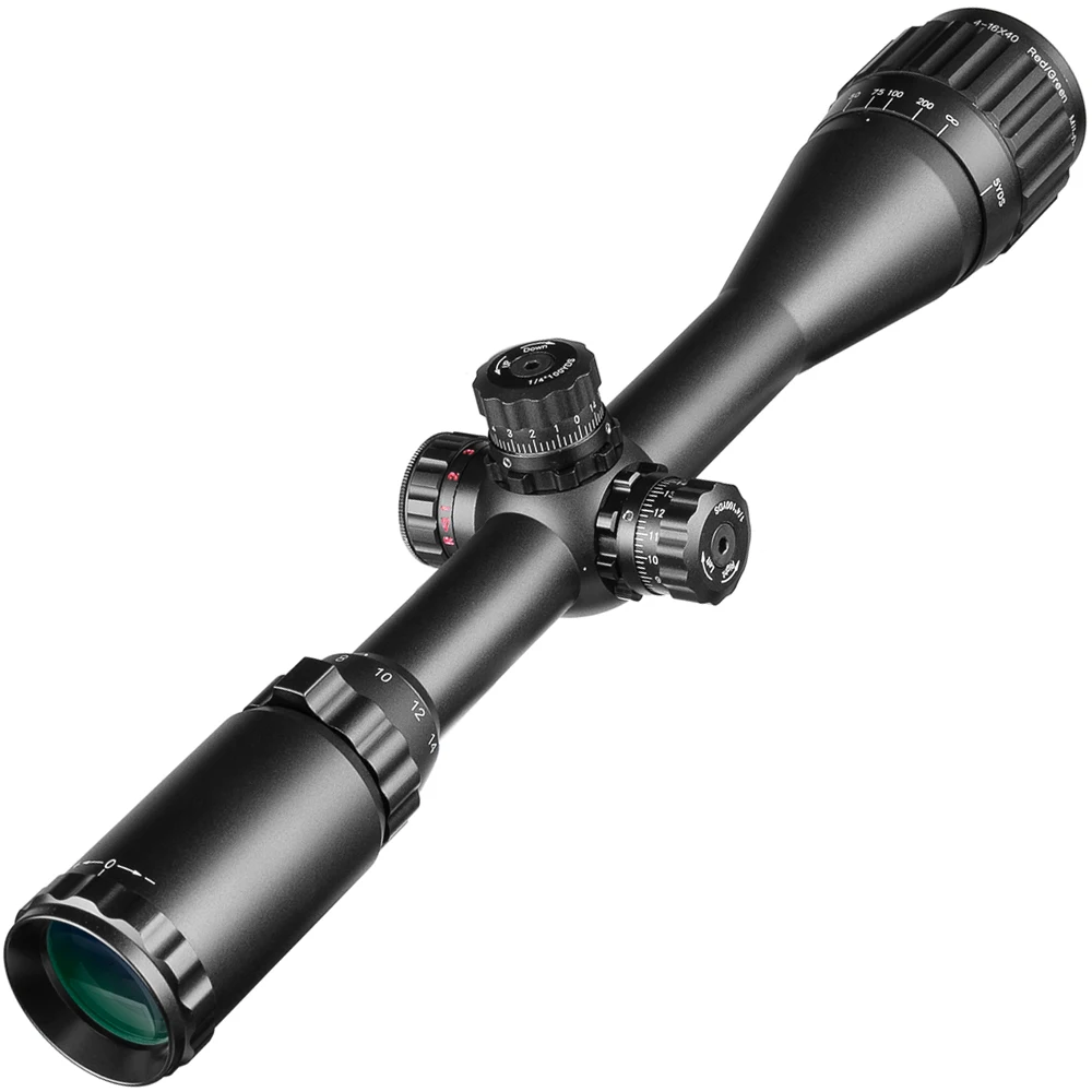 Тактический Оптический прицел LEAPER 4 16X40 с красной зеленой и синей точкой для