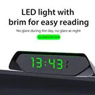 Портативные автомобильные цифровые часы на солнечной батарее, с ЖК-дисплеем и отображением температуры, часы с подсветильник кой, электронные часы с температурным дисплеем