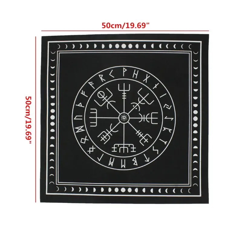 

1pc 50*50cm Non-woven Tarots Tablecloth Rune Divination Altar Patch Tarots cloth Black/Purple