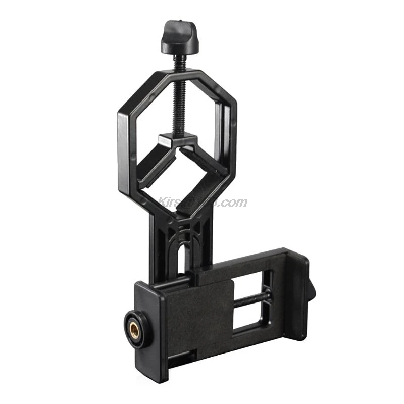 Black Adjustable Metal/ABS Cellphone Adapter Mount Microscope Spotting Scope Telescope Clip Bracket Mobile Phone Stand Holder |