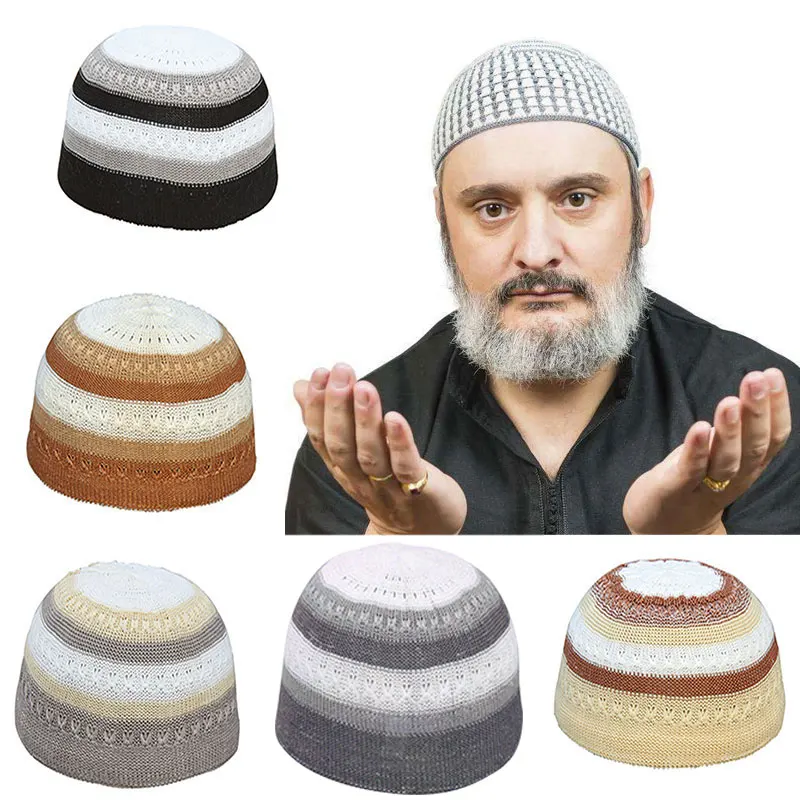 Модный мужской головной убор для молитвы маска красивая мусульманская