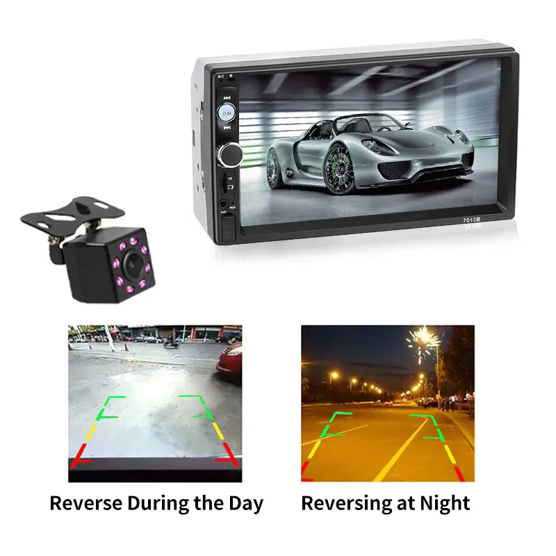 Автомагнитола Магнитола 2 Din Приемник Bluetooth 7 &quotСенсорный Экран Стерео Fm Аудио