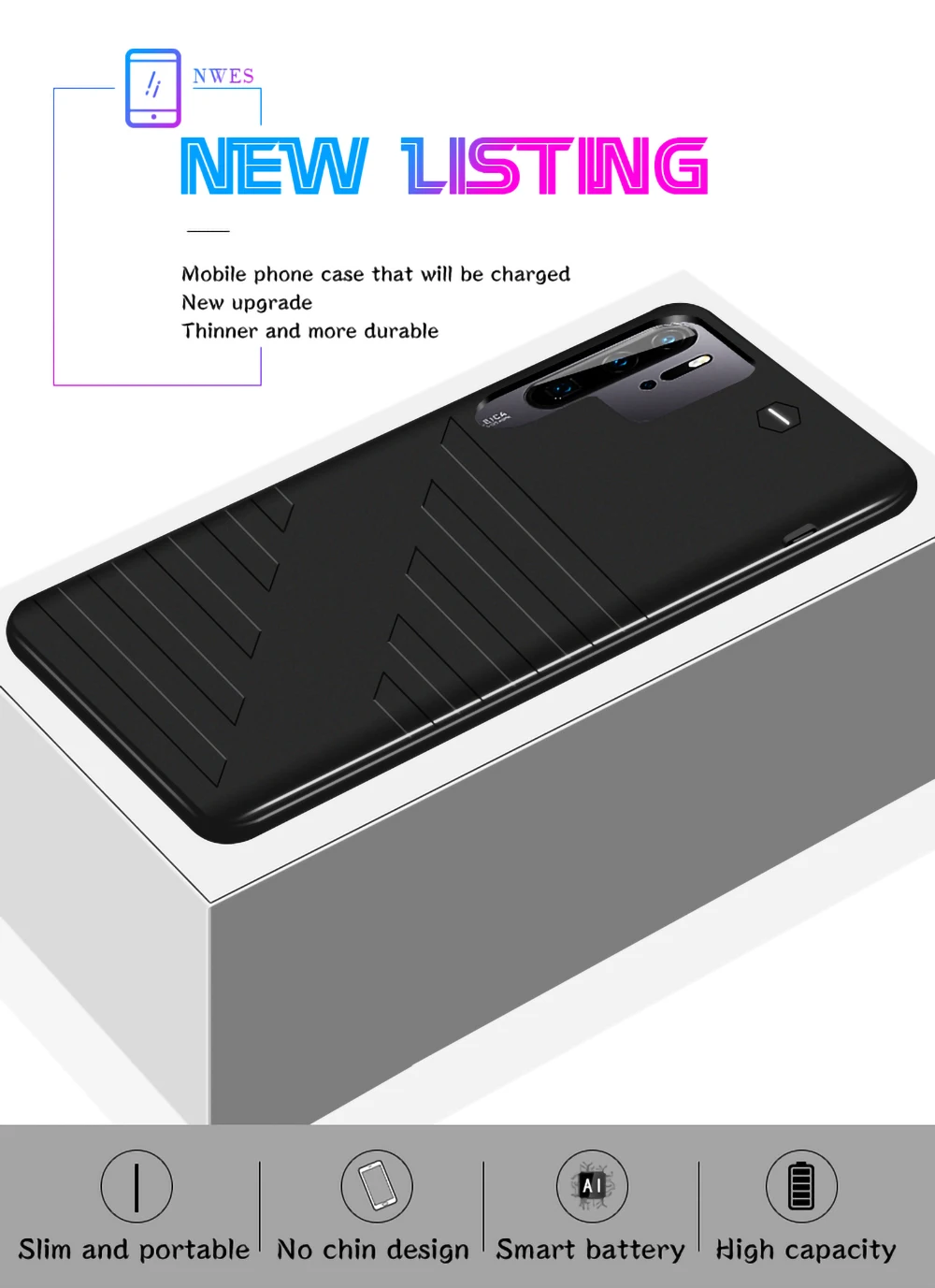 TOPZERO чехол для зарядного устройства для huawei P30 6800 мАч портативный тонкий внешний аккумулятор чехол для huawei P30 PRO Чехол для зарядки
