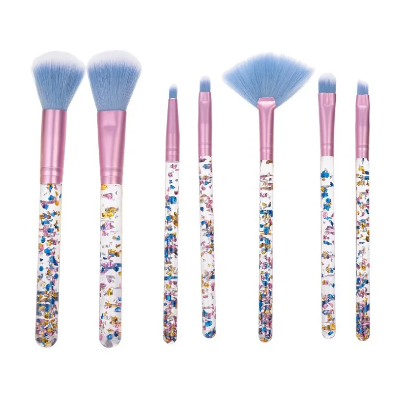 

7Pcs Sequins Diamond Makeup Brushes Set Eyeshadow Brush Blusher Concealer Foundation Lip Powder Sets Makeup Tools