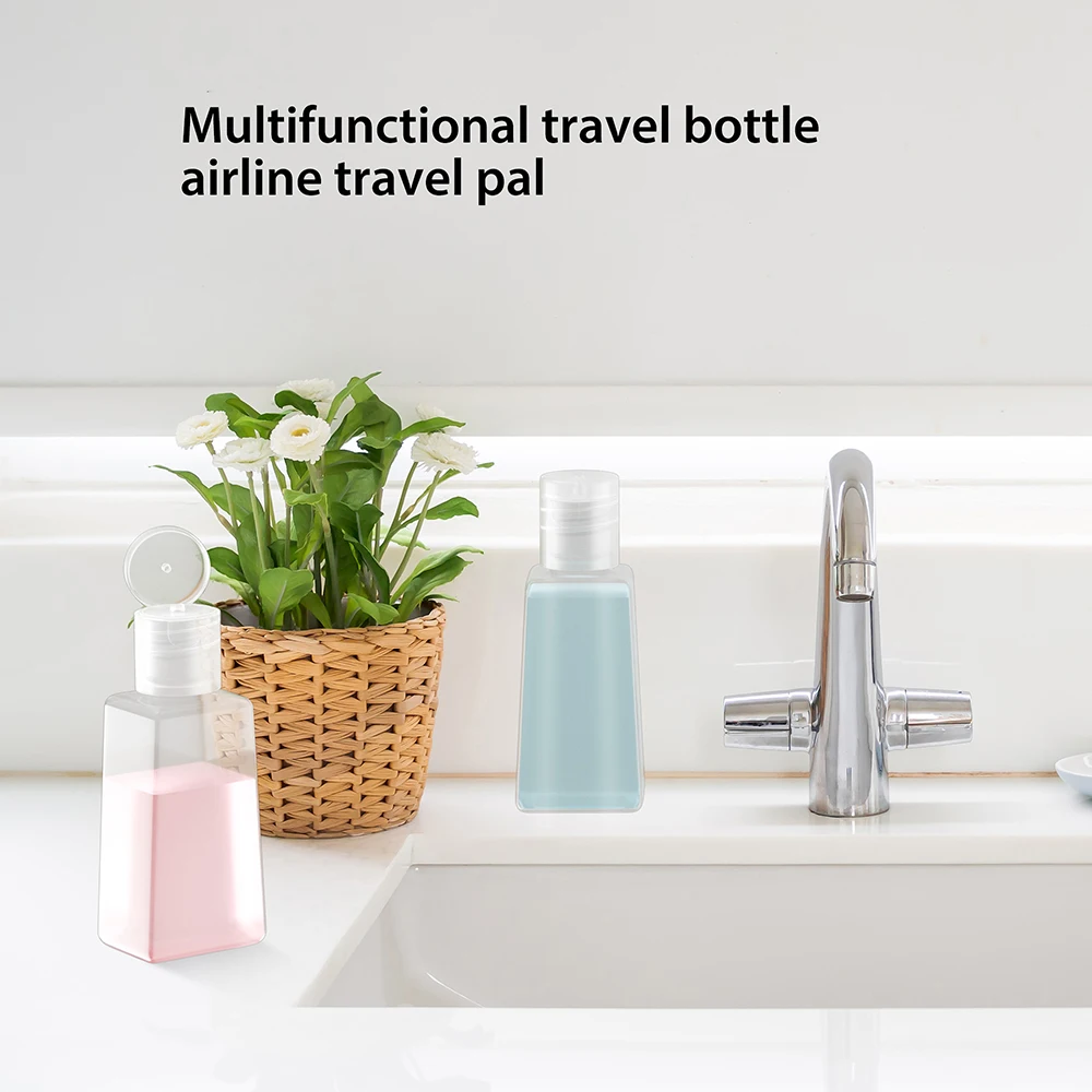 1PC Clear Flip Cap Bottles 30ml Trapezoidal Empty Hand Sanitizer Refillable Plastic Container Transparent Gel Bottle New | Красота и