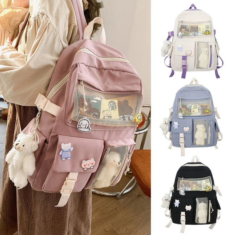 Школьные ранцы дорожные водонепроницаемые женские рюкзаки Mochila Kawaii модная