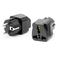 2 pin round electrical plug converter us au uk to european kr de france germany korea travel plug adapter