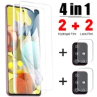 Гидрогелевая пленка 4 в 1 для Samsung S21 Ultra S20 FE S10 S8 S9 Plus, защита для объектива камеры на Samsung Note 20 Ultra 10 Plus 9 8