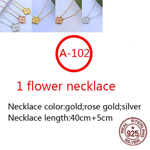 

A102 S925 sterling silver necklace personality fashion style four-leaf clover high-end style new jewelry girlfriend gift hot