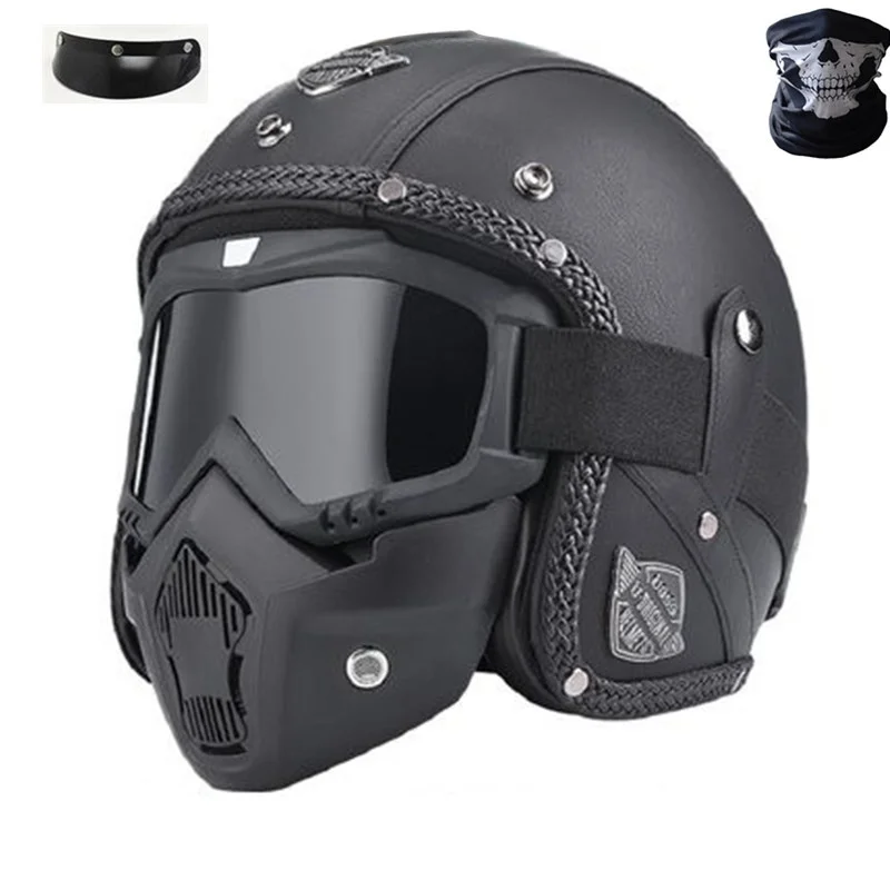 

professional Retro Motorcycle helmet Goggle Mask mask open face helmet cross helmet available approved