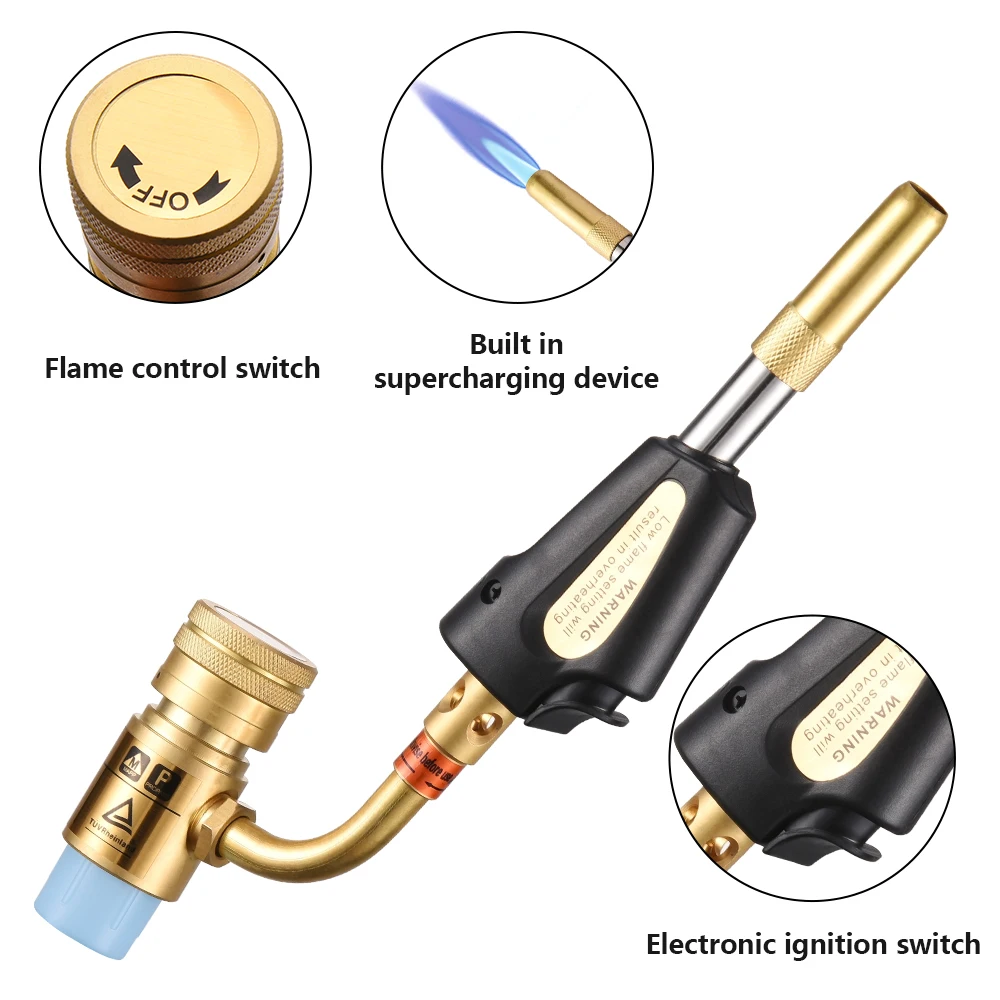 MAPP газовый сварочный фонарь es самовоспламенение триггер металлический турбо
