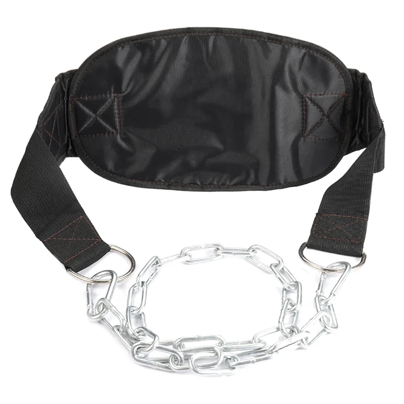 

Фитнес поясное отягощение с Heavy Duty Сталь цепи двойной строчкой для тяжелой атлетики, бодибилдинга ремень THJ99