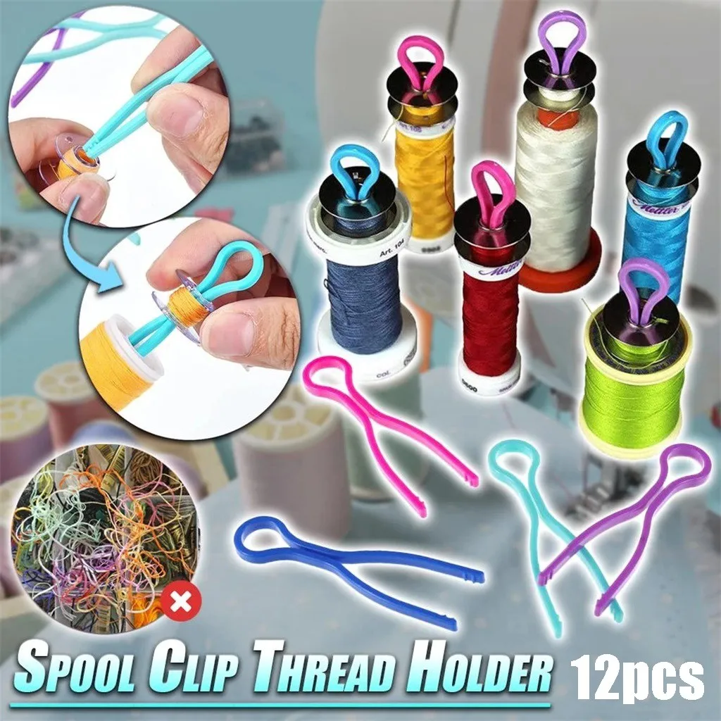 12 шт. пластиковый зажим для катушки проволочная швейная нить держатель хранения