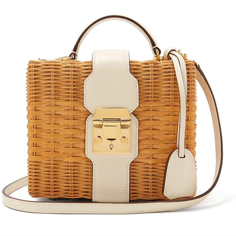 

Fashion Vintage Weave Messenger Bags for Women Classic Shoulder Crossbody Bags High-quality Small Square Bags Channels Handbags