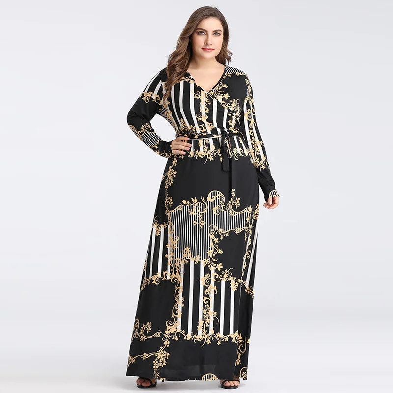 

L-4XL ECOBROS 2020 Woman Summer fashion long sleeve Dress Loose long plus size women beach clothing dress vestidos