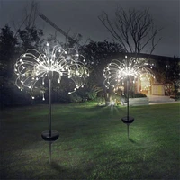 waterproof solar led firework lights outdoor garden dandelion landscape lawn lamps flash fairy lights for christmas garden decor