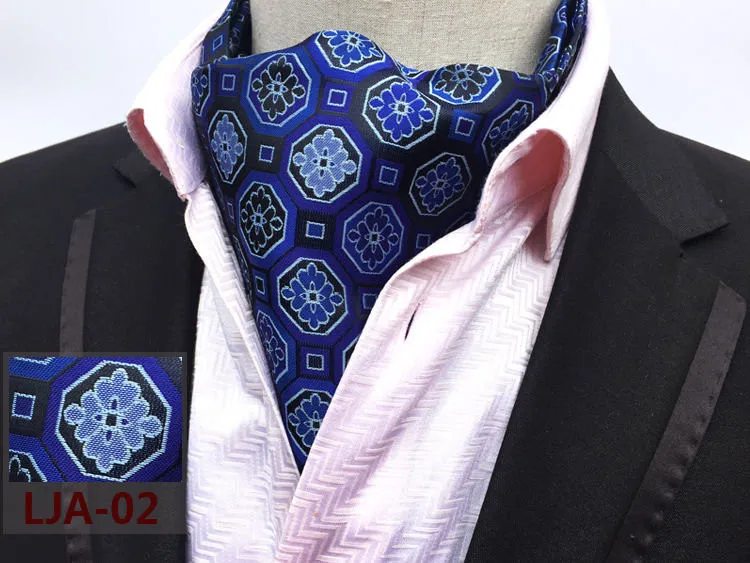 

2020 New Fashion Men's Ascot High Quality Woven Neck Ties