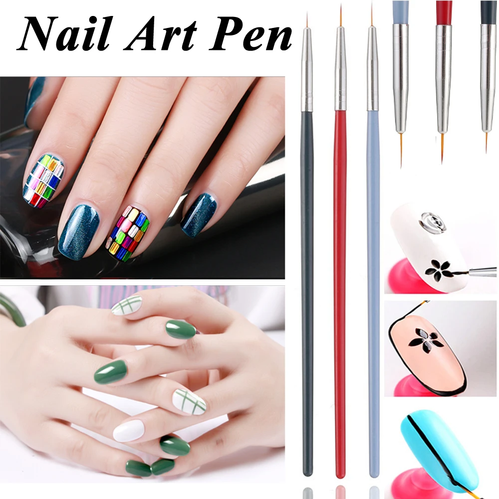 3 шт. кисть для ногтей DIY акриловый лак расширение строитель УФ гель кристаллый