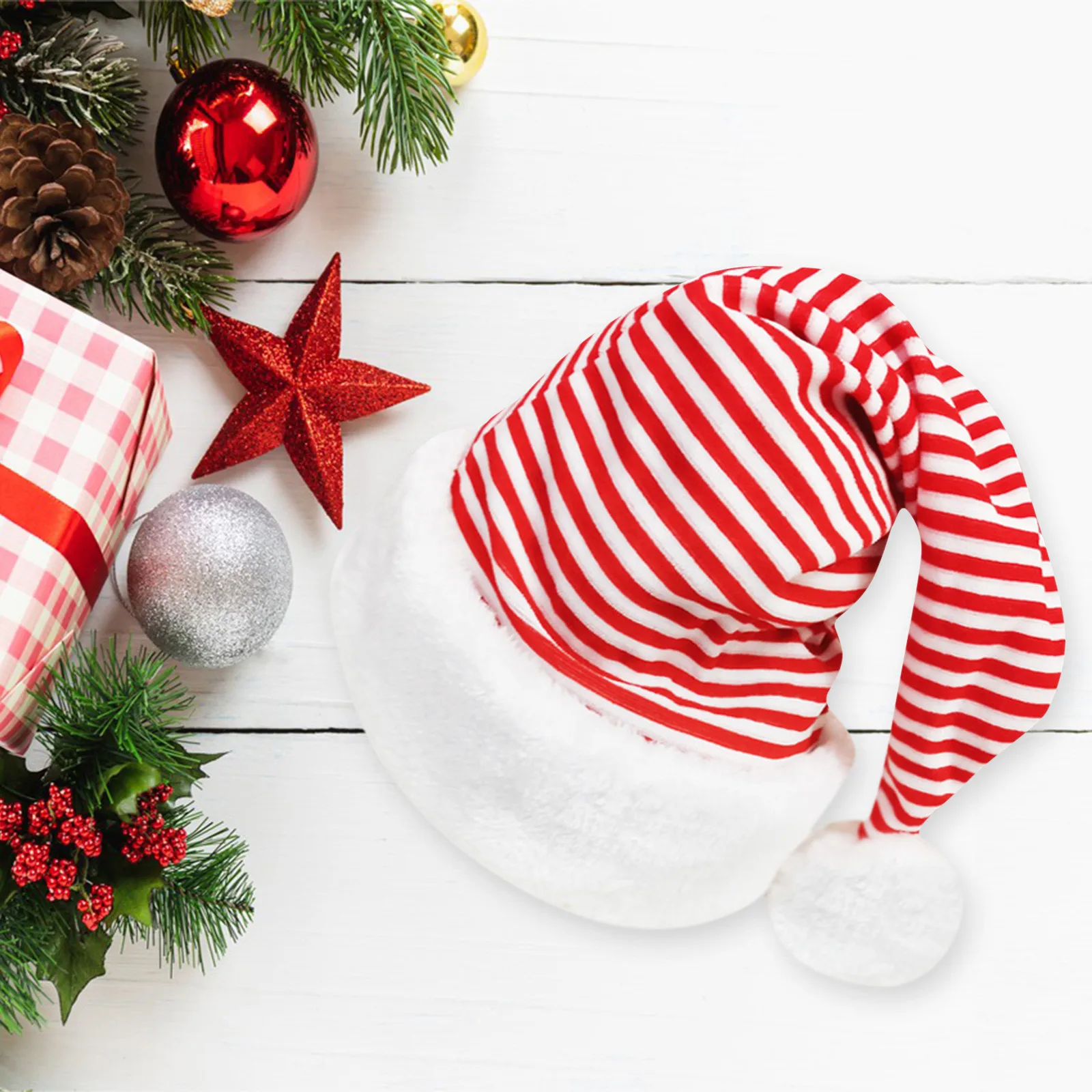 Christmas Hat Xmas Holiday For Adults Unisex Santa Cap Navidad New Year Party Supplies Warm Winter Caps Decorations | Дом и сад