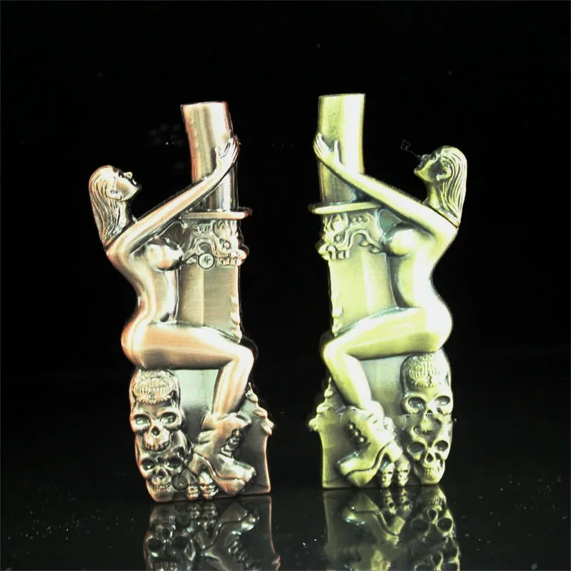 Новизны Зажигалка интересного дизайна голубого пламени с прямым впрыском фонарь