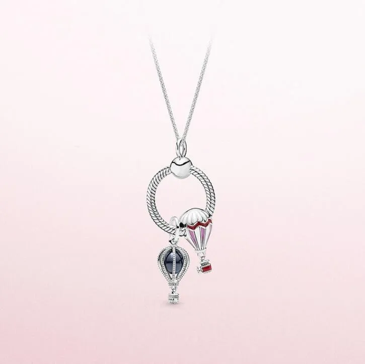 

Ожерелье из стерлингового серебра 925 пробы для женщин, ожерелье с полированным лунным светом и воздушным шаром, модные ювелирные украшения ...