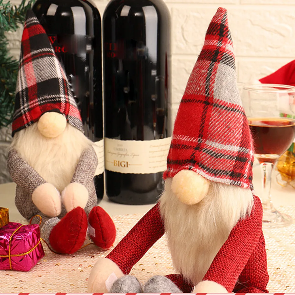 Рождественские украшения свитер Безликие кукольные бутылочки наборы одежды