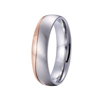 fashion bicolor stainless steel ring wedding bands gift for boyfriend ring men