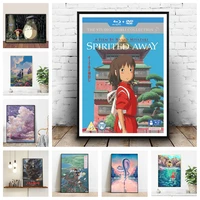 japan famous anime character totoro spirited away posters canvas colorful painting kids room wall art home decor picture modular
