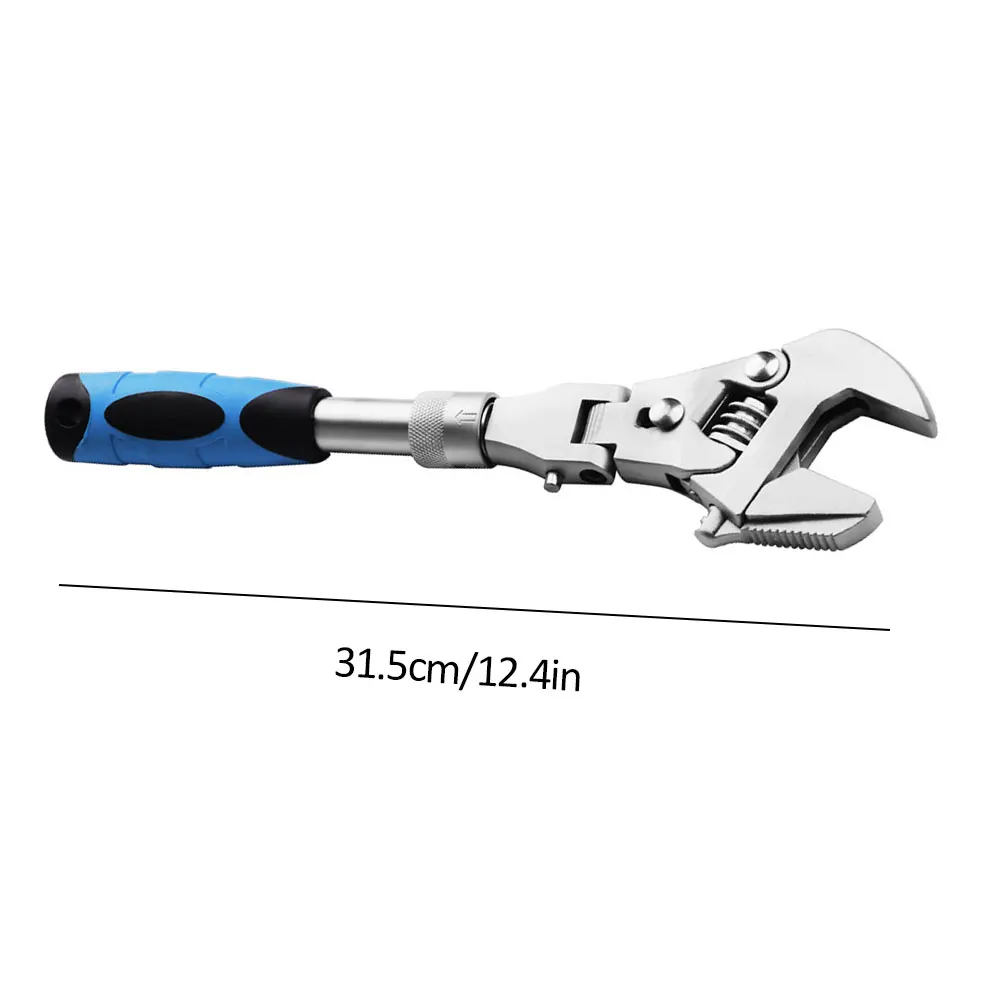 

Multi-function Adjustable Wrench largeOpen Wrench 10Inch Wide Opening Ratcheting Spanner 5-In-1 Folding Shaking Head Repair Tool